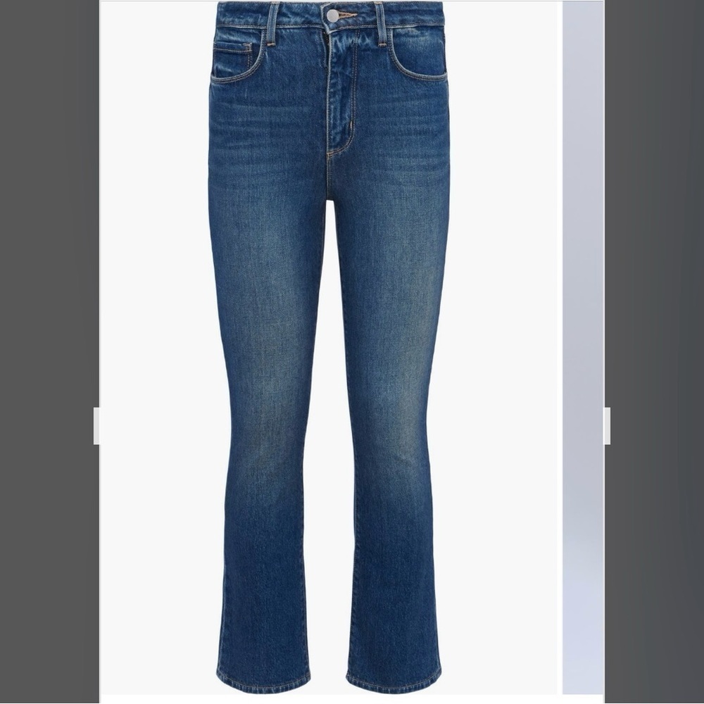 L'AGENCE Mira Crop Micro Bootcut Jeans in Woodbridge Size 24 - Picture 5 of 10